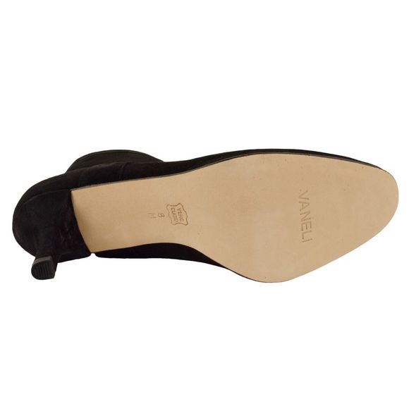 Women's Sarette Suede Heel Ankle Boots Bootie Black 8M - Picture 4 of 5